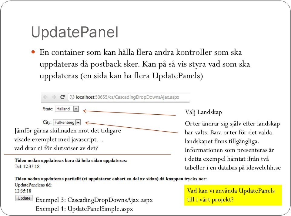 drar ni för slutsatser av det? Välj Landskap Orter ändrar sig själv efter landskap har valts. Bara orter för det valda landskapet finns tillgängliga.