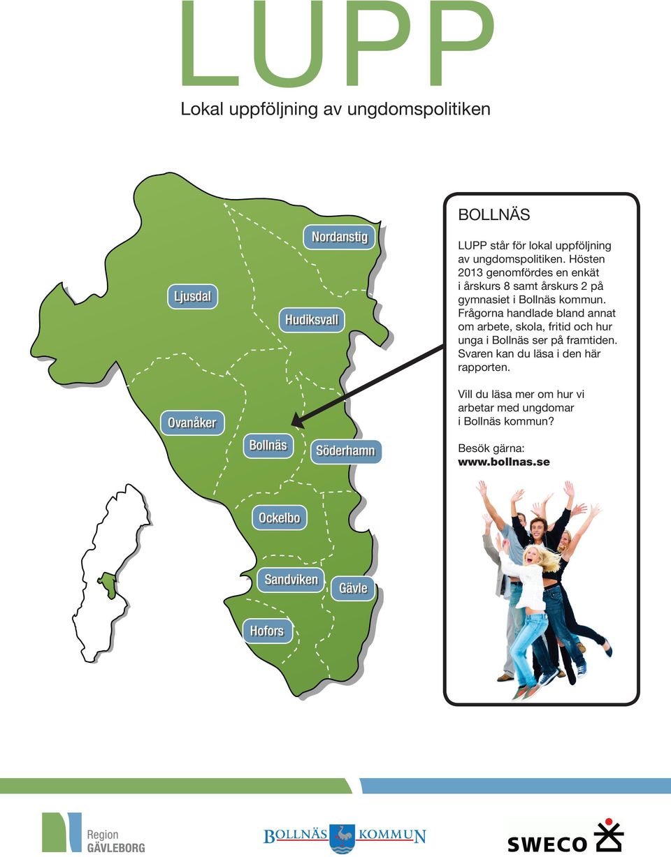 Frågorna handlade bland annat om arbete, skola, fritid och hur unga i ser på framtiden.