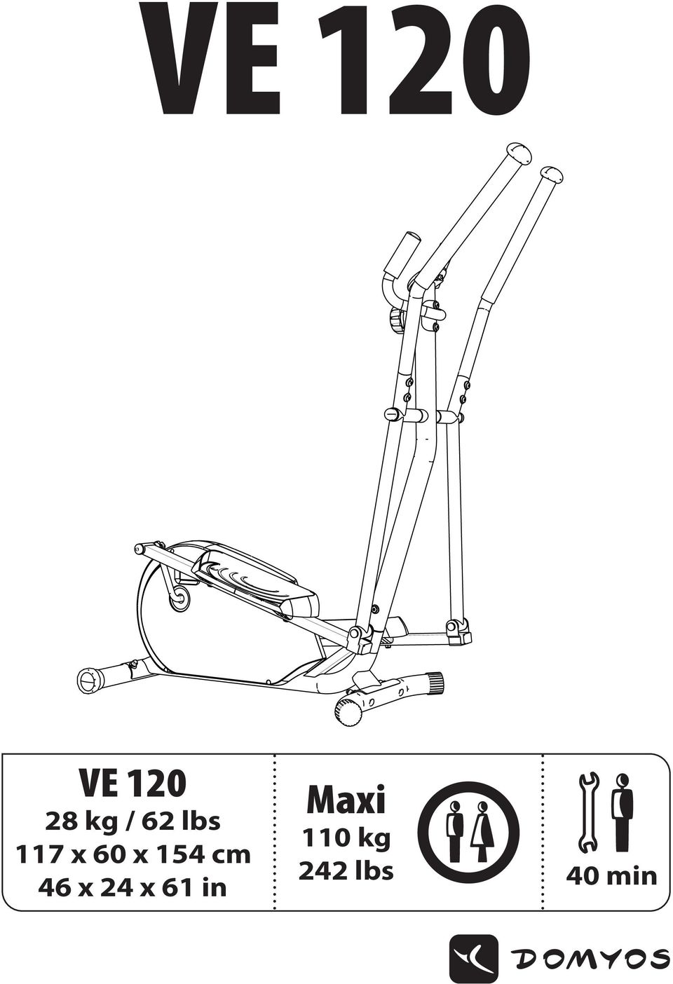 cm 46 x 24 x 61 in