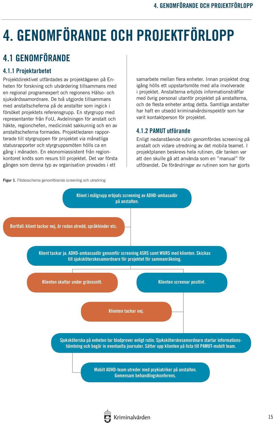 1 Projektarbetet Projektdirektivet utfärdades av projektägaren på Enheten för forskning och utvärdering tillsammans med en regional programexpert och regionens Hälso- och sjukvårdssamordnare.