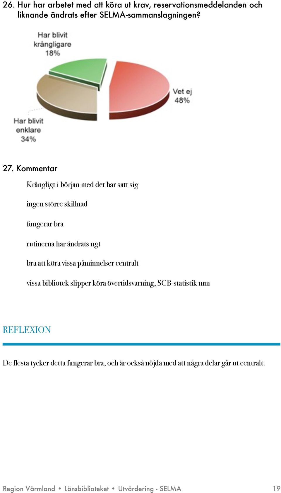 köra vissa påminnelser centralt vissa bibliotek slipper köra övertidsvarning, SCB-statistik mm REFLEXION De flesta tycker