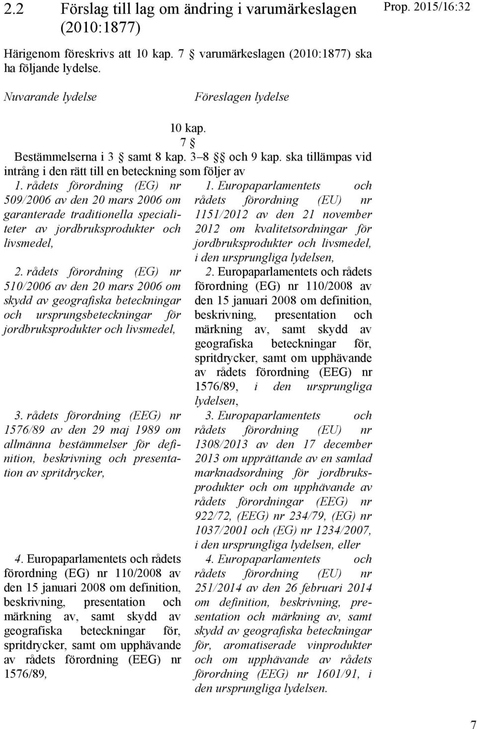 rådets förordning (EG) nr 509/2006 av den 20 mars 2006 om garanterade traditionella specialiteter av jordbruksprodukter och livsmedel, 2.