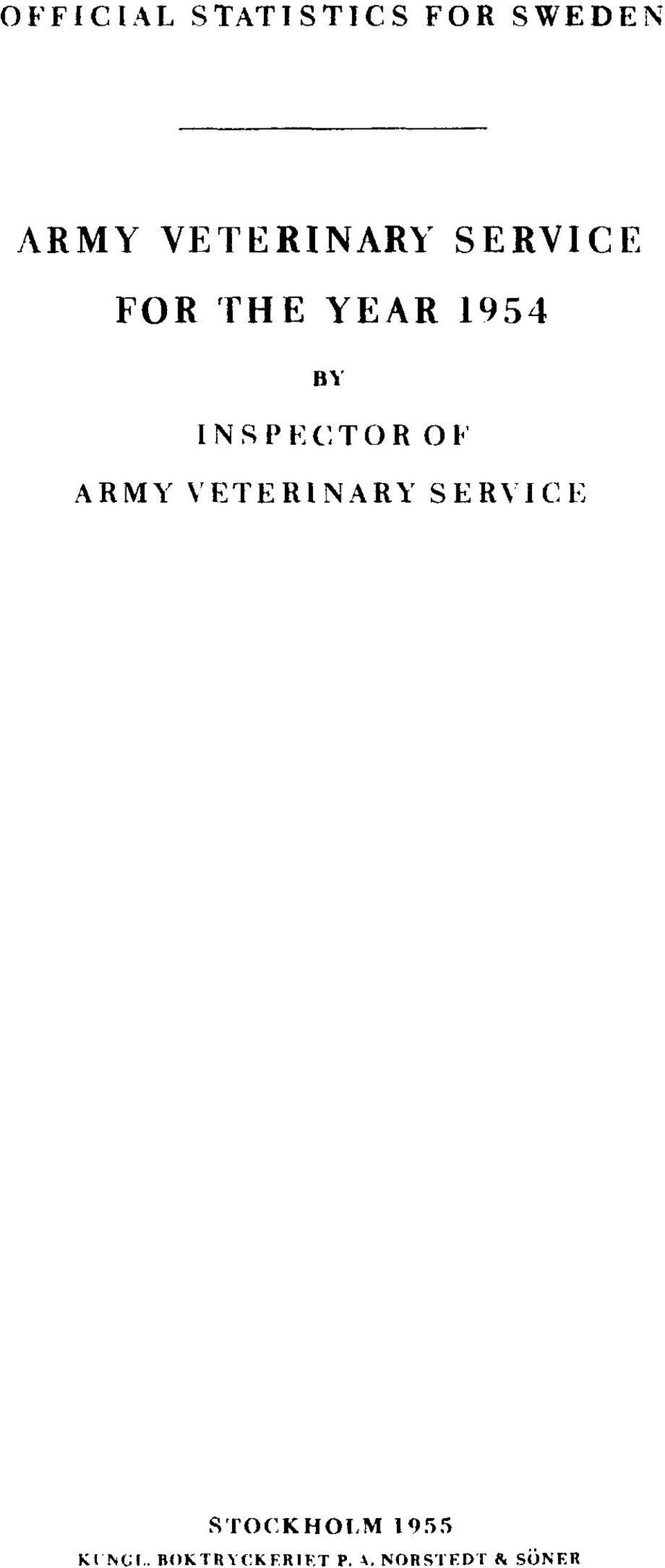 INSPECTOR OF ARMY VETERINARY SERVICE