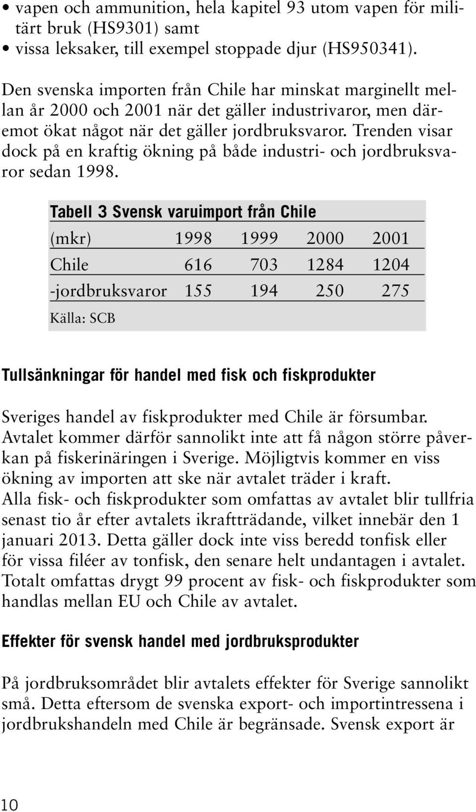 Trenden visar dock på en kraftig ökning på både industri- och jordbruksvaror sedan 1998.