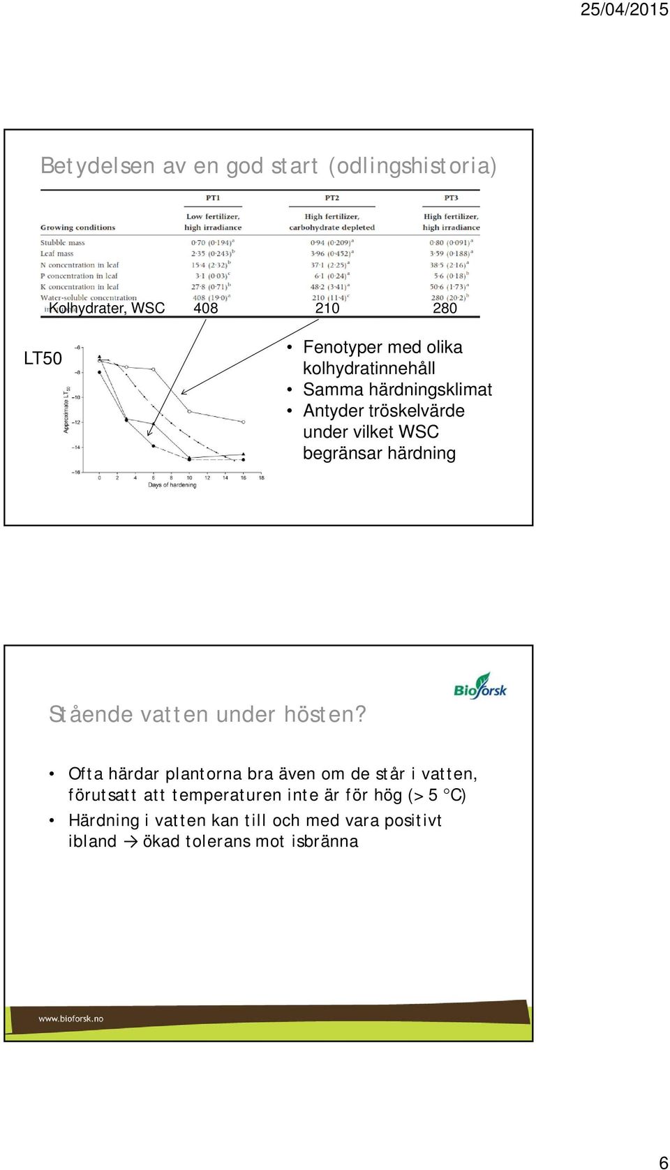 Stående vatten under hösten?