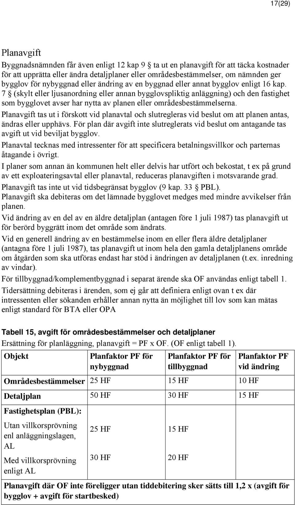 7 (skylt eller ljusanordning eller annan bygglovspliktig anläggning) och den fastighet som bygglovet avser har nytta av planen eller områdesbestämmelserna.