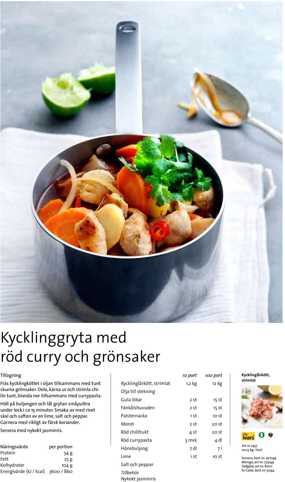 Servera med nykokt jasminris.