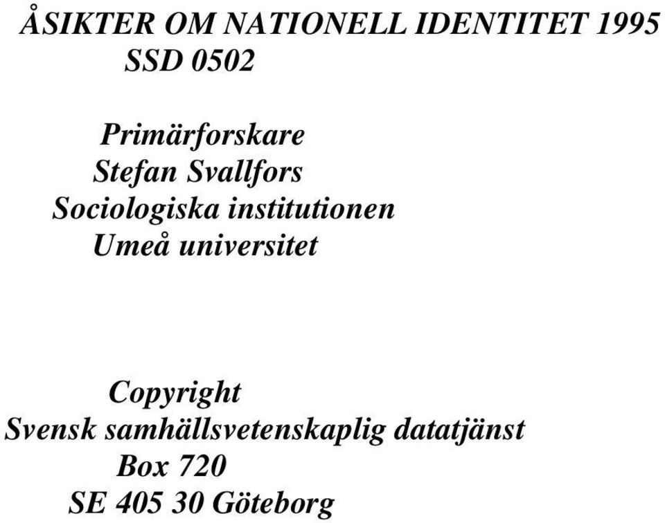 institutionen Umeå universitet Copyright Svensk