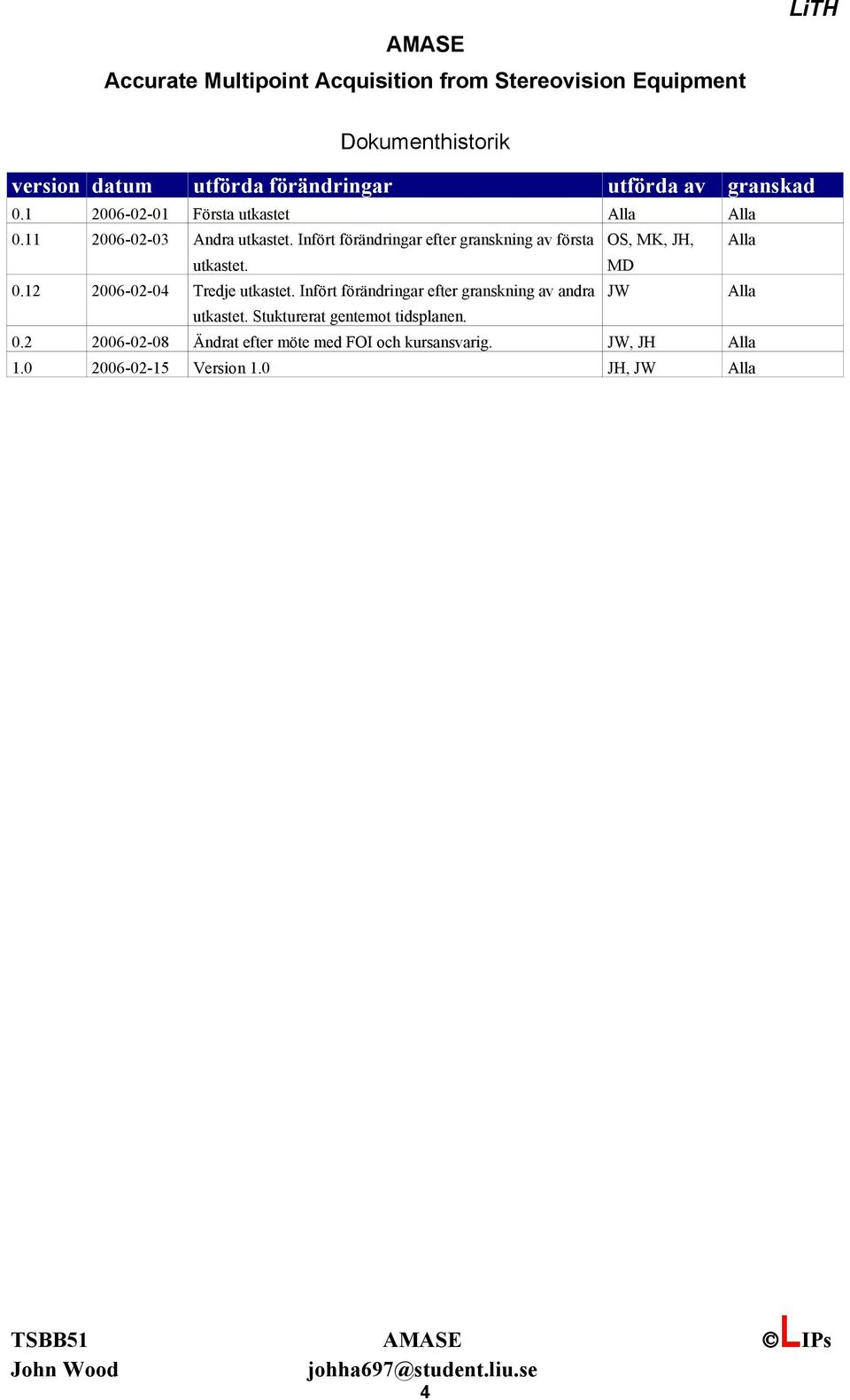 12 2006-02-04 Tredje utkastet. Infört förändringar efter granskning av andra utkastet.