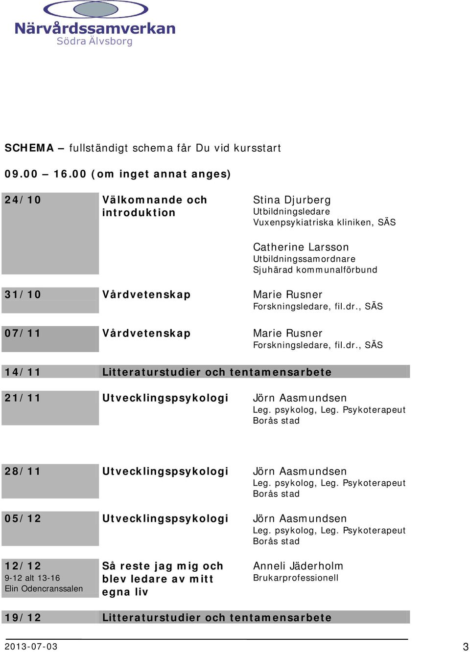 kommunalförbund 31/10 Vårdvetenskap Marie Rusner Forskningsledare, fil.dr.