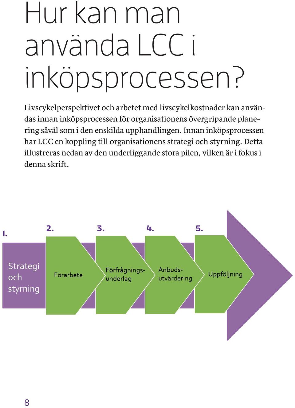 organisationens övergripande planering såväl som i den enskilda upphandlingen.