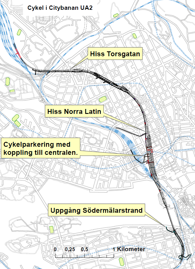 1.2 Kompletterande diagram, figurer eller kartbilder 1.3 Nuläge och brister Cykeltrafiken i Stockholms innerstad har ökat markant på senare år, inte minst i form av arbetspendlande.