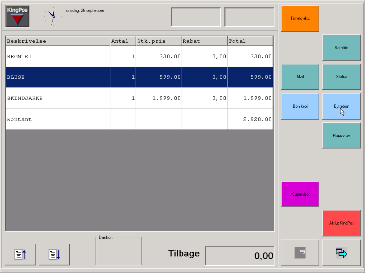 Byteskvitto Om en kund har köpt en vara som present, kan man utfärda ett byteskvitto.