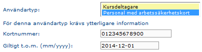 18 (38) Sida 3.2.2 Visa/Ändra kursdeltagare Du kan visa och ändra information på en registrerad kursdeltagare.