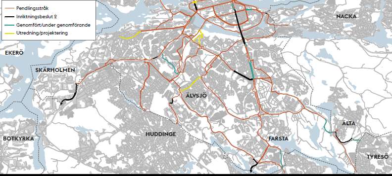 Gemensamt för projekten är att de avser nybyggnad av cykelvägar/banor där det idag fattas cykelinfrastruktur.