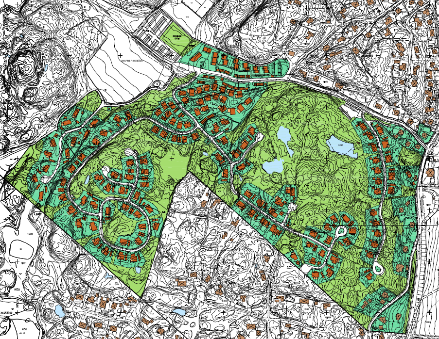 Syfte och huvuddrag 140-160 bostäder Varierade boendeformer Etappvis utbyggnad - ca 25 bost/år