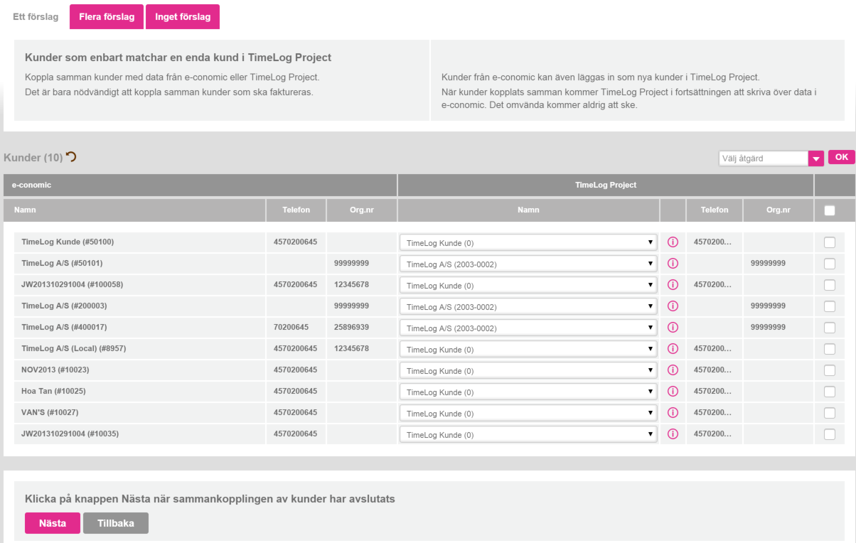 You have to empty enough room in the basic text for it. Figur 9 Länkning av kunder i fliken Ett förslag. OBS!