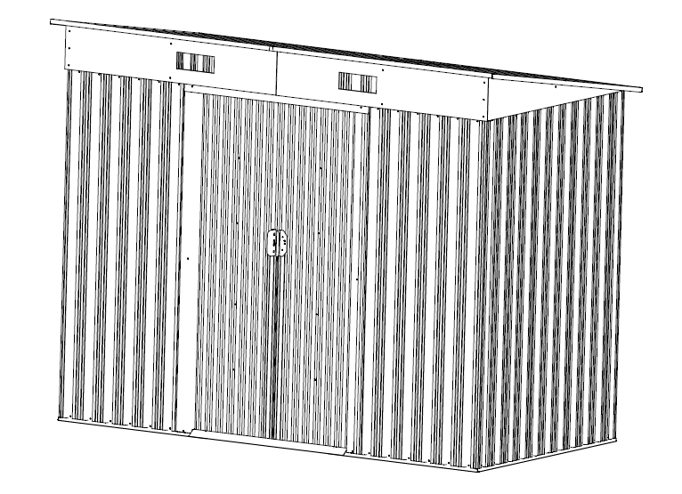 REDSKAPSHUS Best.nr. HN8922 Användarmanual och monteringsinstruktioner Mått: H. 182 x B. 237 x D. 131 cm.