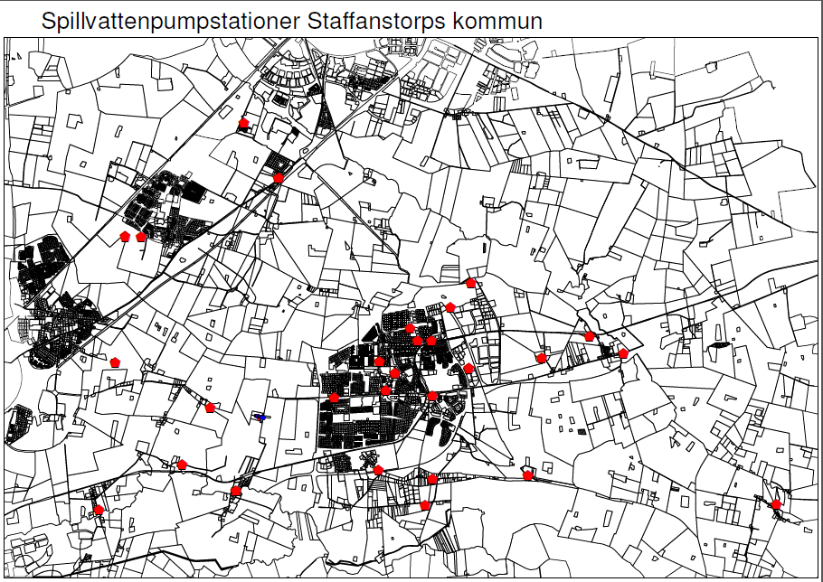 4.4 Staffanstorp kommuns ledningsnät I Staffanstorps kommun finns det 135 km spillvattenledningar och 97 km tryckledningar för spillvatten, vilka förvaltas av kommunens VA-avdelning (Haraldsson 2014).