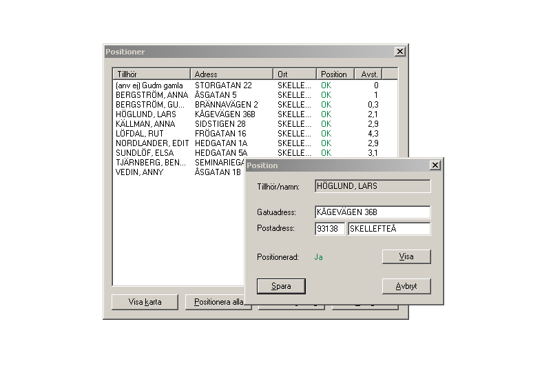 Hur anropas Cartesias tjänster Route Service Beräknar avståndet vårdlokal till vårdtagare, samt skapar Vägbeskrivning Geocoding Service Utför