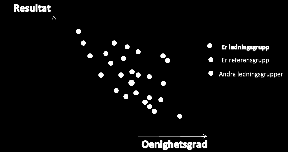 Exempel på resultat Fynd från 20 pilotföretag Organisationer med högre enighet (lägre variation)