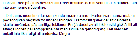 Men på Ross Tensta vill inte