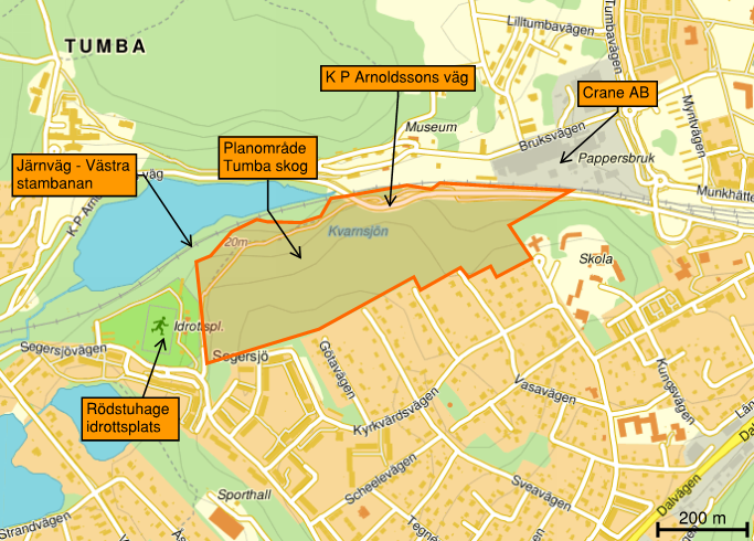 1 INLEDNING Briab Brand & Riskingenjörerna AB har på uppdrag av Svenska Hyreshus AB att utreda den riskbild som är förknippad med planerad exploatering av ett planområde benämnt Tumba skog omfattande