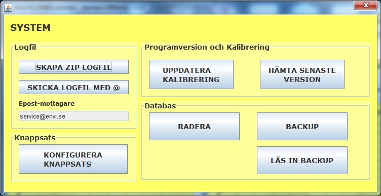 För att skapa fil trycker du på knappen FIL (se nästa kapitel för mer information om att skapa fil).