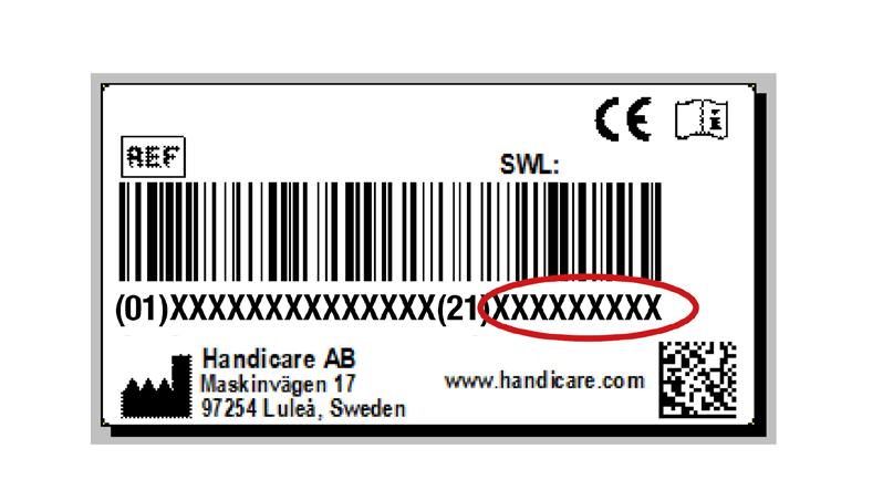 Teknisk information (50100057) Lyfthastighet 3,9 cm/s (5,0 cm/s), 1.5 inch/s (2.0 inch/s) med (utan) belastning Batterier 24 V DC (20 st 1,2 V DC) 3,2 Ah.