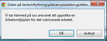 Lathund leverantörsportalen Johnny Ulf 2016-09-23 6 av 10 Upprättande av arbetsmiljöplan I samband med att leverantören accepterar en