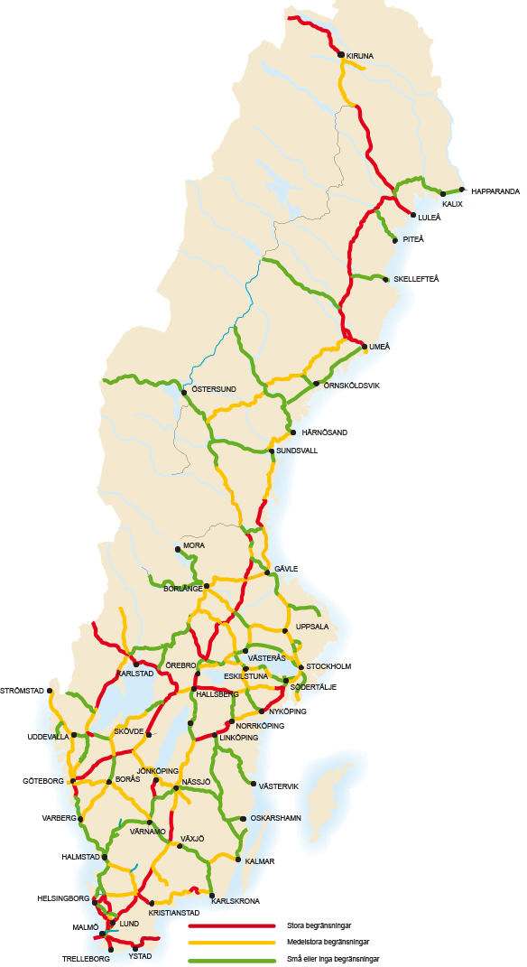 4.6. Kapacitet JA 2040 Trafikeringen i prognosen för JA 2040 är anpassad till den tillgängliga infrastrukturen, så att den är körbar.