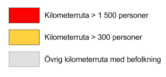 Urbana områden utifrån befolkning per kilometerruta