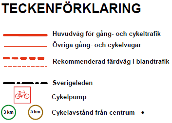 6 2.8 Gång- och cykeltrafikens förutsättningar Figur 2.3 Utsnitt ur cykelkartan 2013.