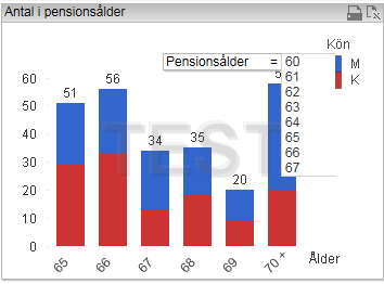 I den översta rapporten, fritt åldersintervall går det att själv ställa in åldersintervallet. Det finns att välja mellan 5, 10, 15 och 20 år.