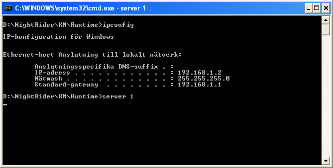 Figur 1: Start av kommunikationsmodulen. 4 Inputmodulen (IM) Inputmodulen återfinns i IM\IM.exe och startas utan parametrar.