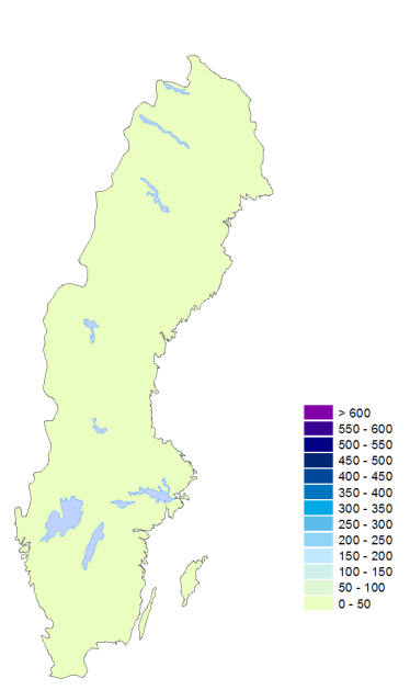 Sammanställning av nationella indata temperatur (ºC), nederbörd och avdunstning (mm)