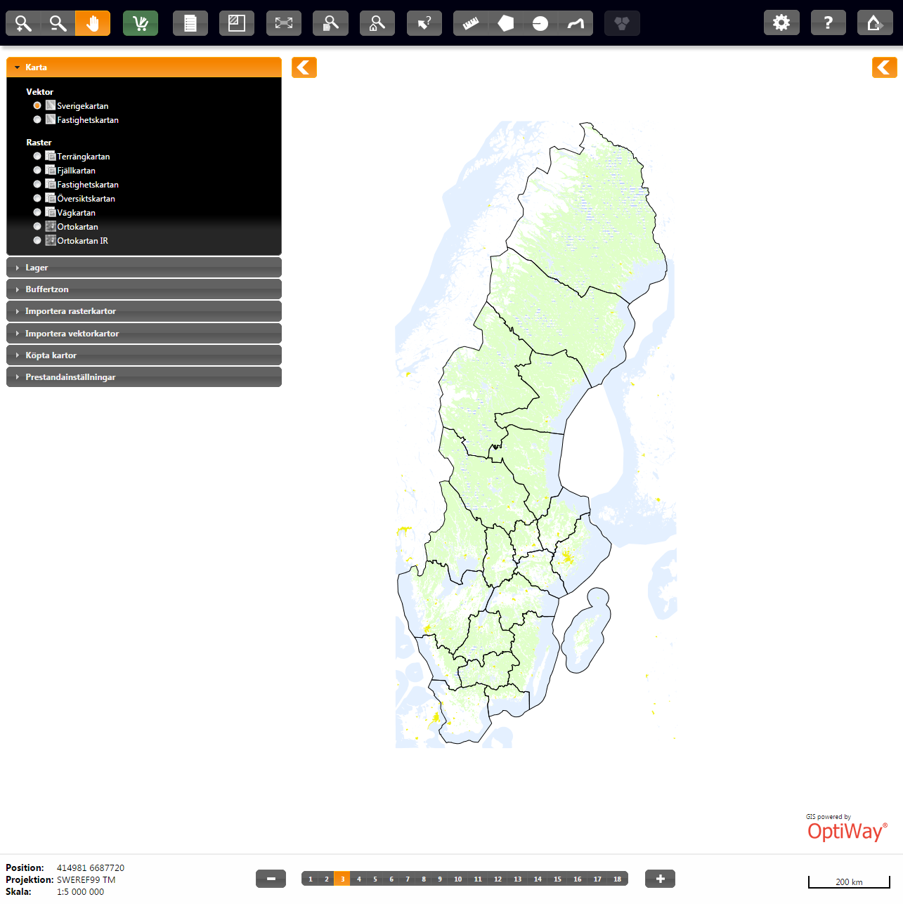 Inledning Tack för att du valt att använda OptiWay GIS Online. I den här manualen går vi igenom alla funktioner i ditt nya GIS-program.