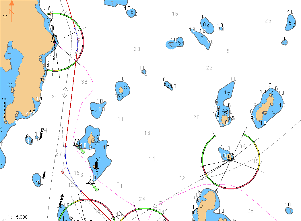 Gm Föravstånd 0,60 till Fifång. Tvärs Hällans boj(fl) om Sb. Fifång (FL 3) 9s 007 På Kråkskärs W kust. Kärringhällan fyr(fl 2) om Sb. a max 0,25 till Fifång.