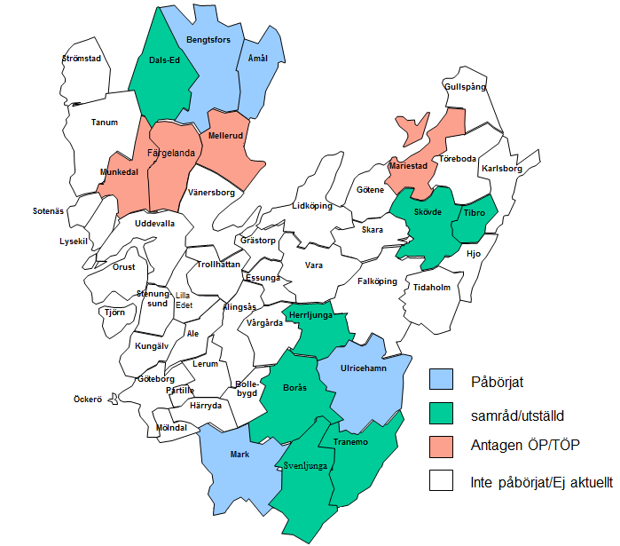 B. Kommunöversikt i Västra Götalands län LIS-ÖP-läget december 2011 Källa: PM