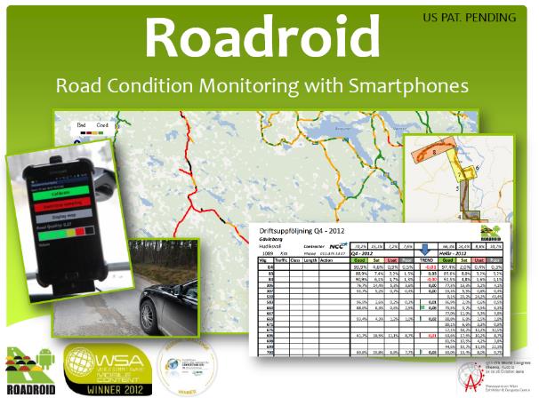 smartmobilbaserat mätsystem, Roadroid eiri: Korrelerat mot mätningar med Lasermätbil.