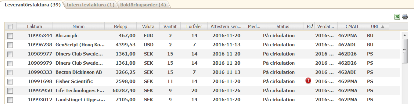 Leverantörsfakturor Underlätta kontrollen av svenska och utländska fakturor genom