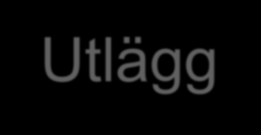 Utlägg Kartläggning av 2015 års samtliga