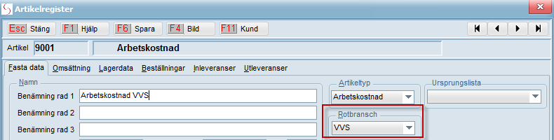 2. Skapa order och registrera ROT-avdrag Skapa ny order och registrera orderrader Gå in under Program - Order - Registrera order - klicka på F2 Ny (följ samma rutin som för en vanlig order) Vid