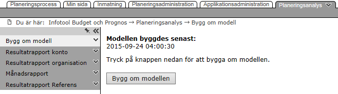 22. Finansiella rapporter Under fliken planeringsanalys kan man se det finansiella resultatet av planeringsarbetet.