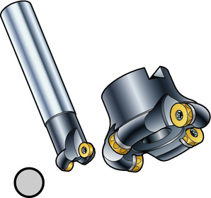 ROT - SW Planfräs och pinnfräs med runda skär Diameter 25 160 mm CoroMill 200 RÄSNIN Dornmontering Cylindriskt skaft Metriskt utförande l 1 = programmeringslängd L D 3 Beställningskod Dimensioner,