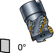 RÄSNIN CoroMill 390 Valsfräs Diameter 1,250 4,000 tum Dornmontering Weldon ROT - SW Skärstorlek 11, 18 l 1 = programmeringslängd Tumutförande K Dc Beställningskod Dimensioner, tum a p n max.