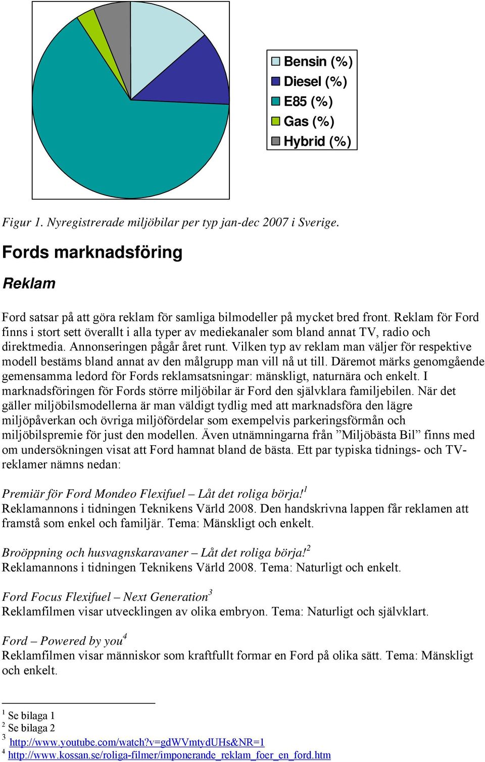 Reklam för Ford finns i stort sett överallt i alla typer av mediekanaler som bland annat TV, radio och direktmedia. Annonseringen pågår året runt.