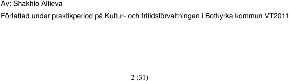 Kultur- och