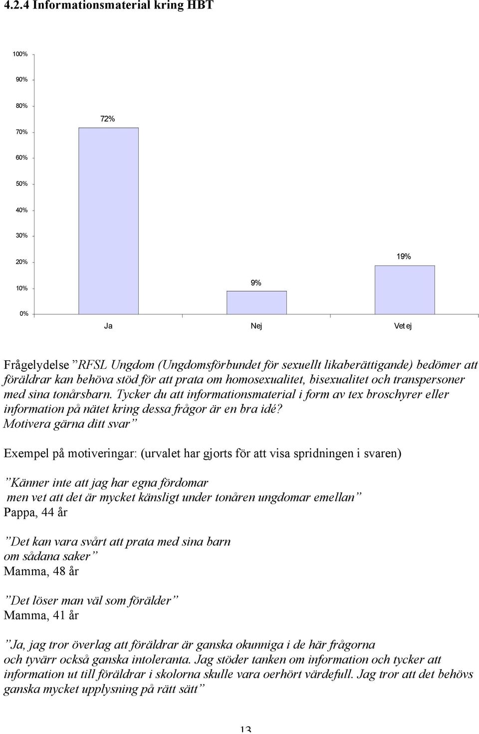 Tycker du att informationsmaterial i form av tex broschyrer eller information på nätet kring dessa frågor är en bra idé?
