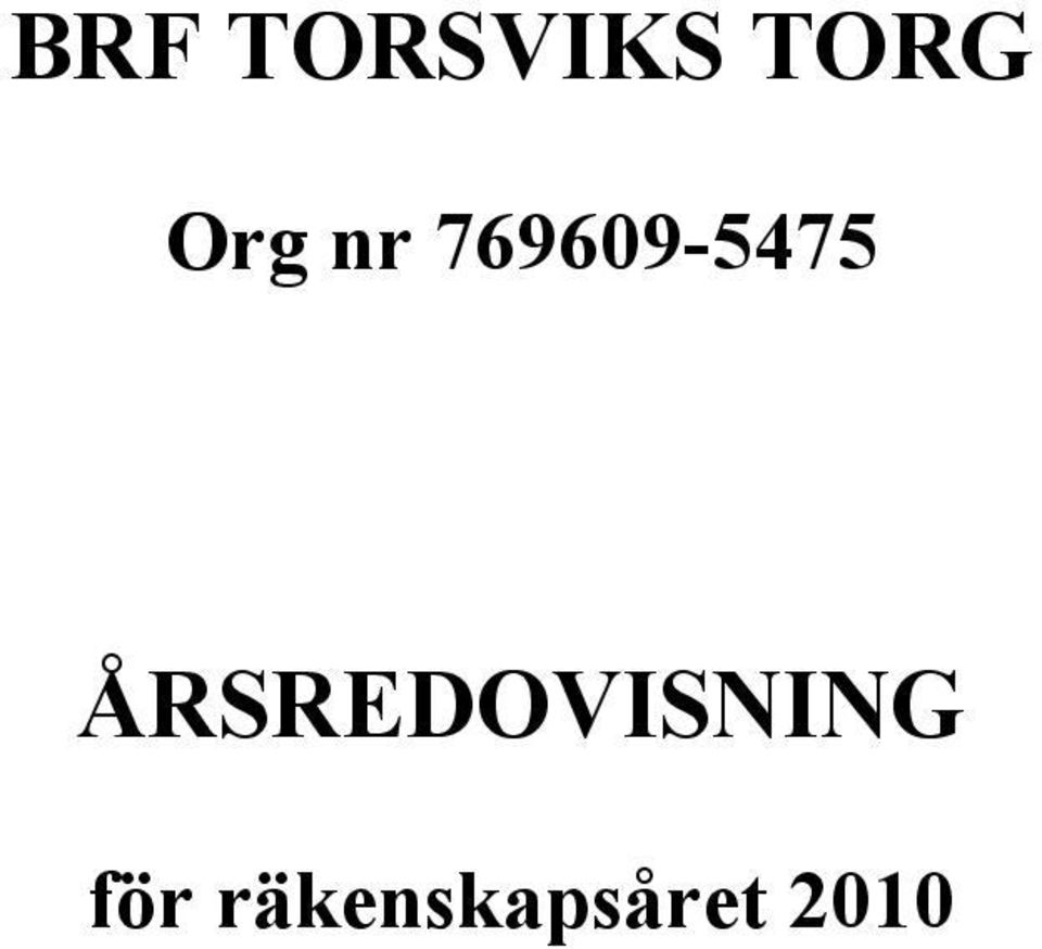 ÅRSREDOVISNING